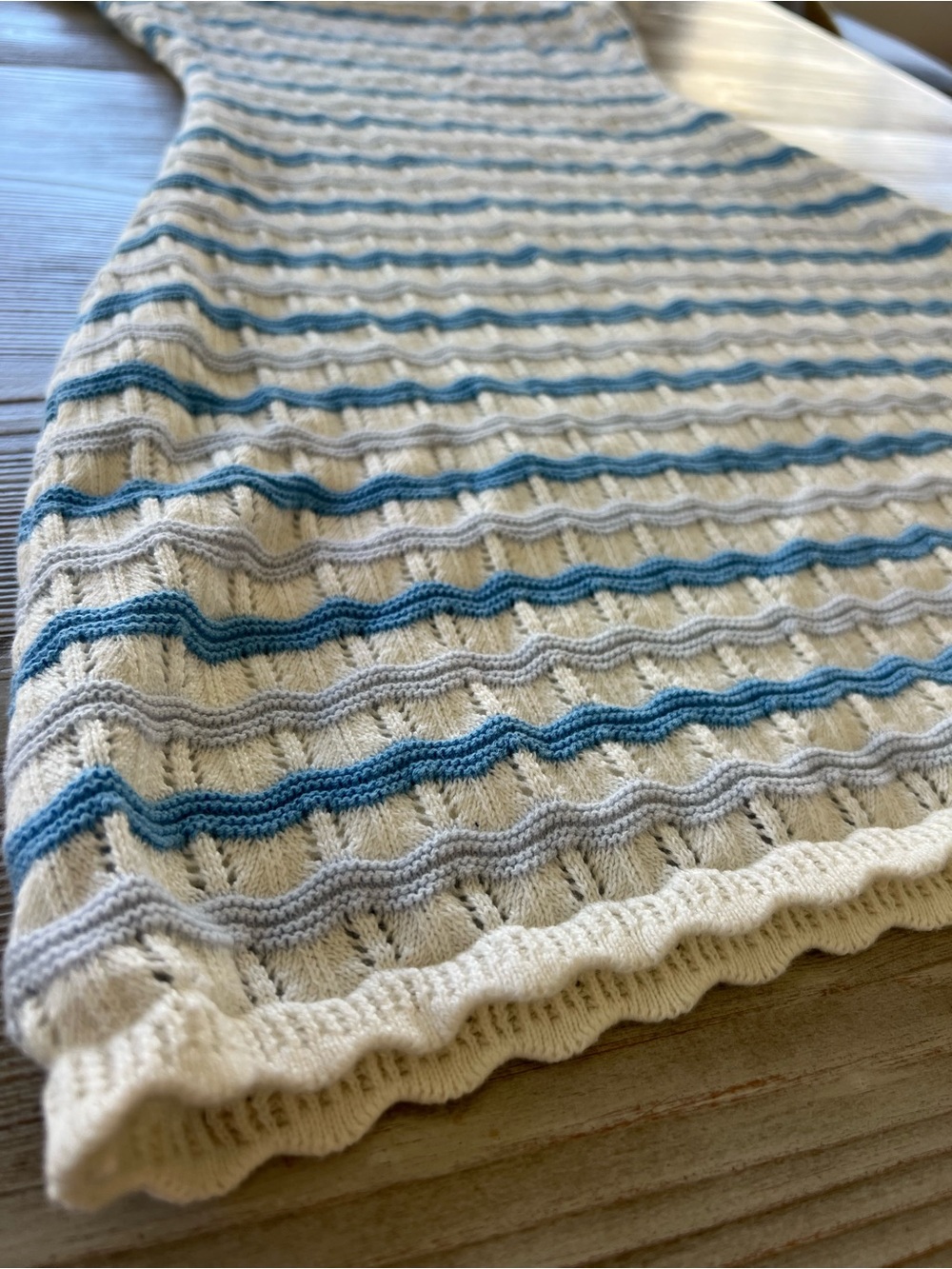 Hollister Blue and Cream Striped Knit Mini Dress - Picture 3 of 9